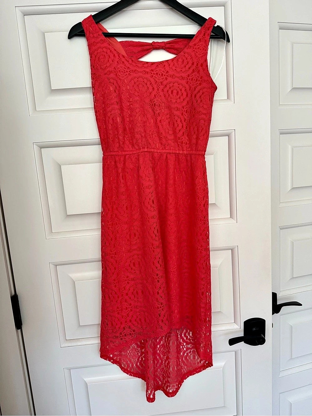 Fenn Wright Manson Red Lace Midi Dress
